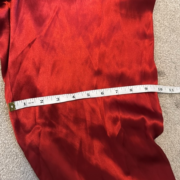 NWT Carolina Ritzler Satin Ruby Red Halter Jumpsuit Size 36 - Picture 13 of 13